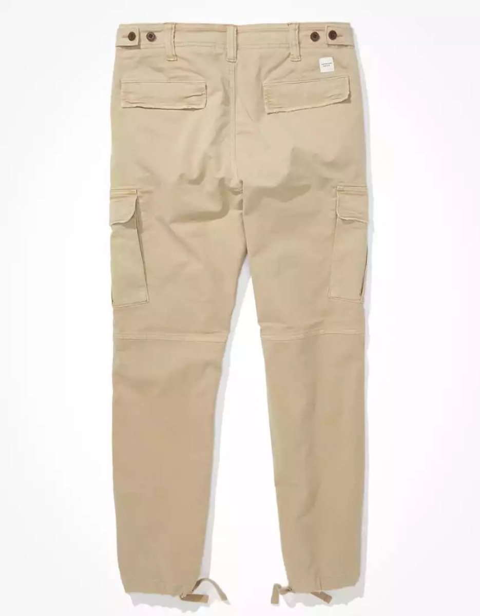 Pantalon American Eagle AE Flex Original Droit Lived-In Cargo Kaki Clair Homme | GKH-42884492